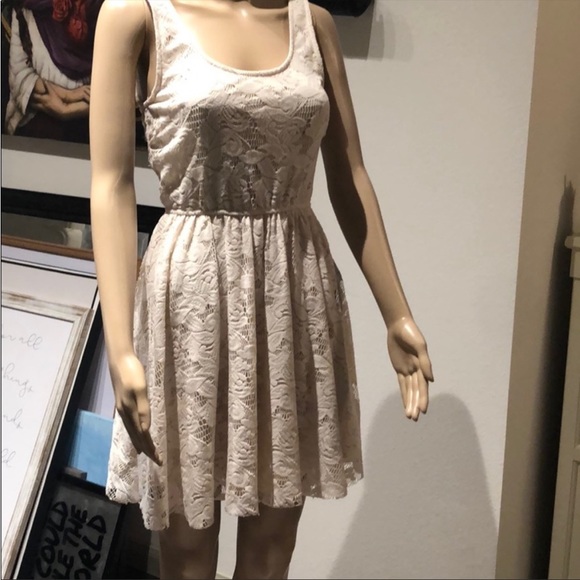 Zara Dresses & Skirts - Zara mini dress beige color
